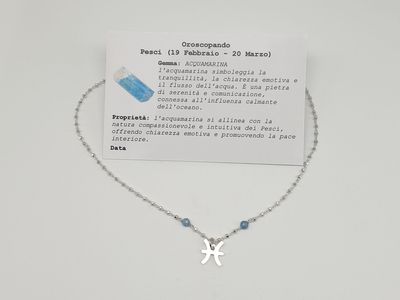 PESCI - Acquamarina, Girocollo per Lei PESCI - Acquamarina, Girocollo per Lei