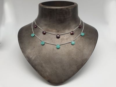 Girocollo in Argento 925/000 con gocce immagliate Girocollo in Argento 925/000 con gocce immagliate