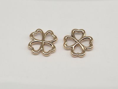 Orecchino QUADRIFOGLIO in oro 9 ct.