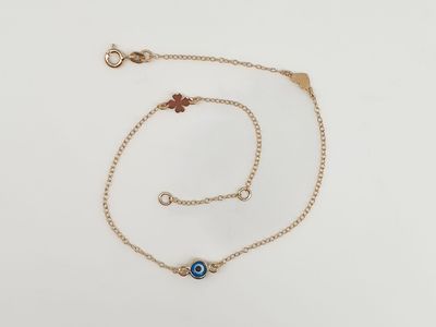 Cavigliera in oro 9ct "Occhio Portafortuna"