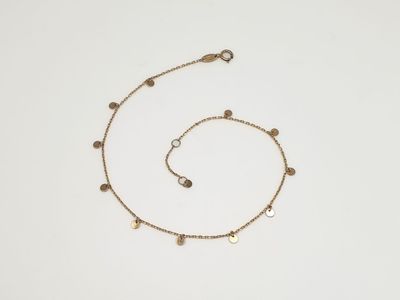 Cavigliera in oro 9ct Cavigliera in oro 9ct "Dischetti Dorati"