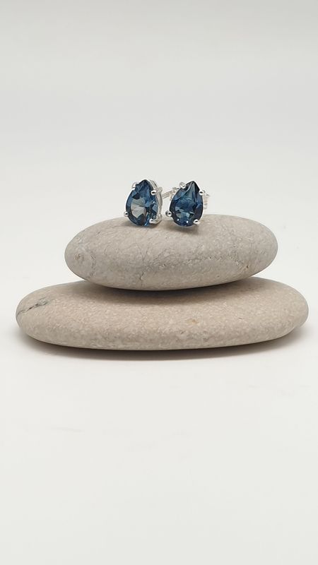 Orecchini in argento 925/000 e gocce di topazio London