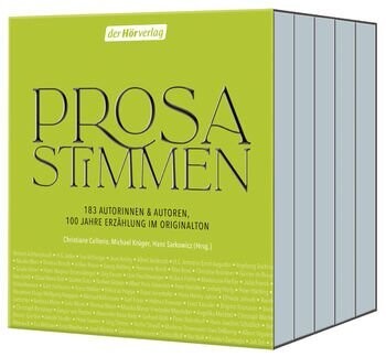 Prosastimmen
183 Autorinnen & Autoren, 100 Jahre Prosa im Originalton
+ plus Audiobook Flaubert: Madame Bovary als Geschenk