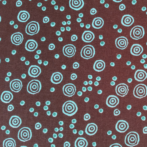 Turquoise Swirls on Brown