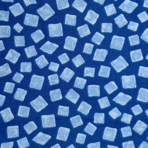 Blue with Tossed Squares