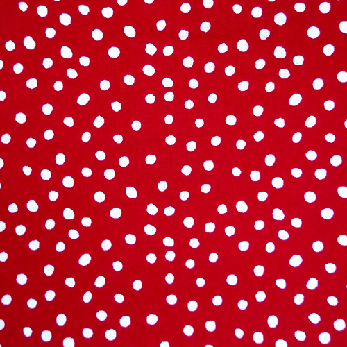 White Polka Dots on Red