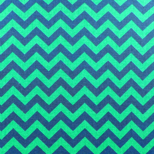 Green and Navy Chevron