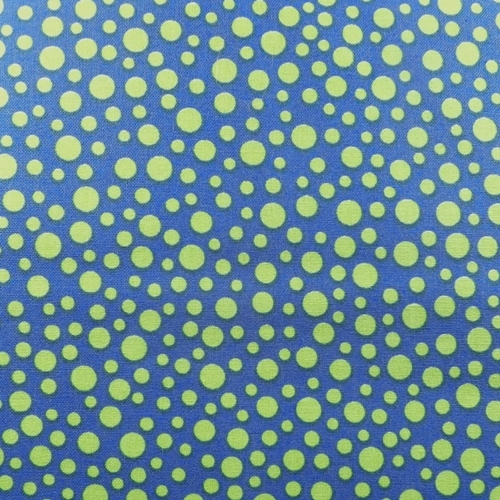 Yellow Polka Dots on Blue