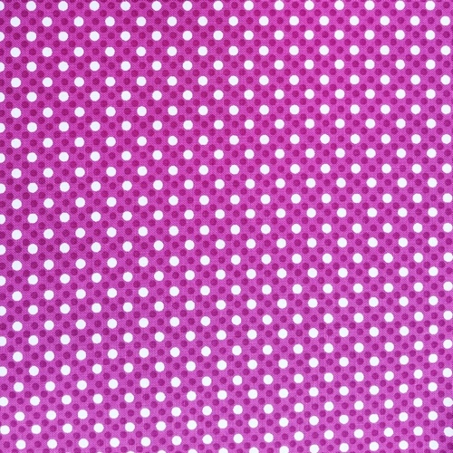 White Polka Dots on Raspberry