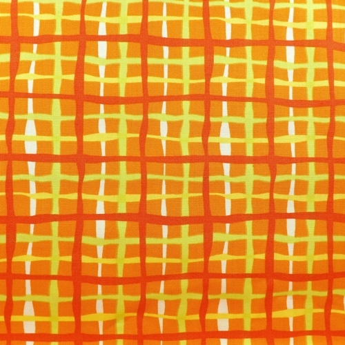 Wavy Plaid in Tiger Lily