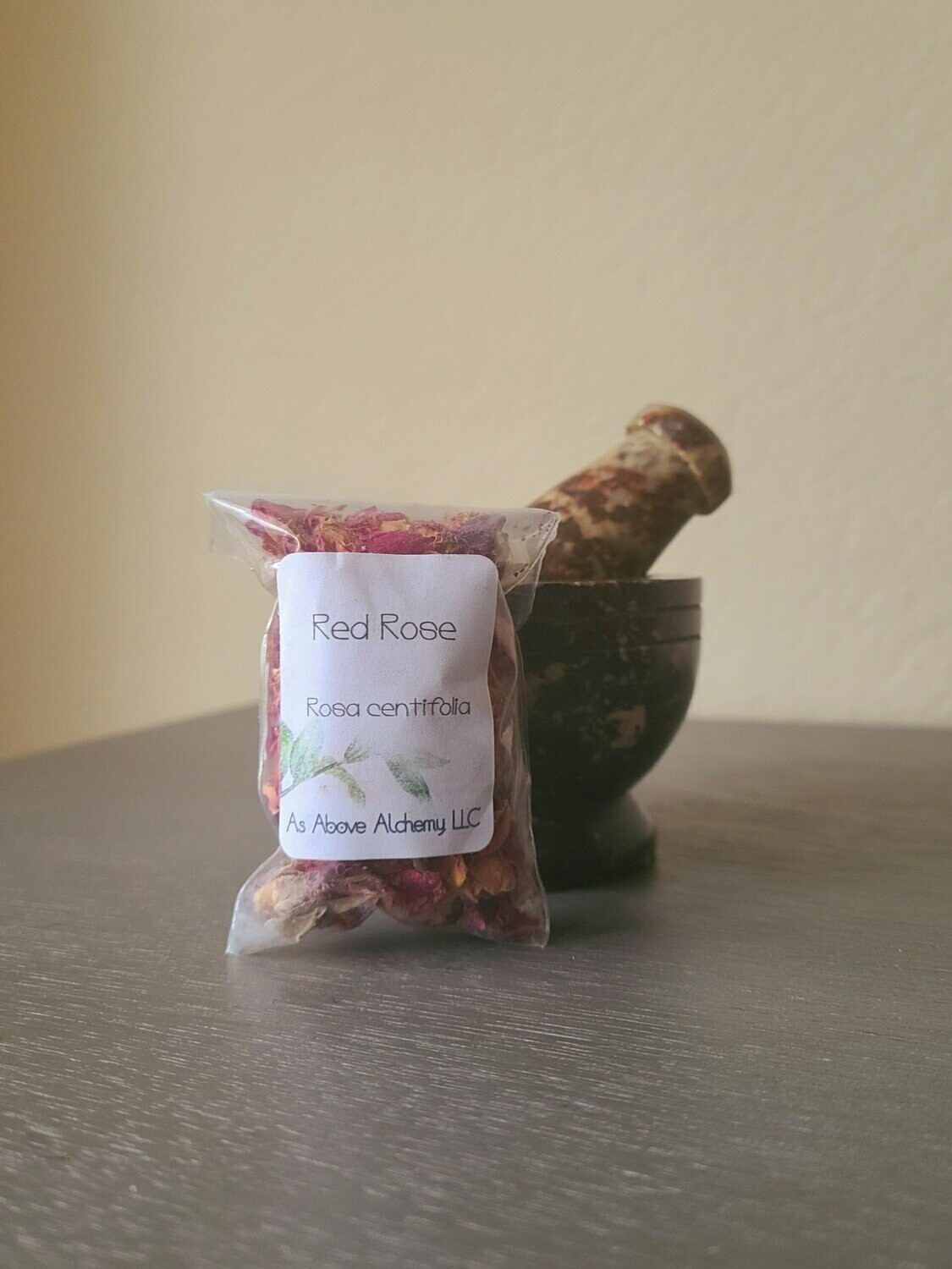 Red rose petals & buds