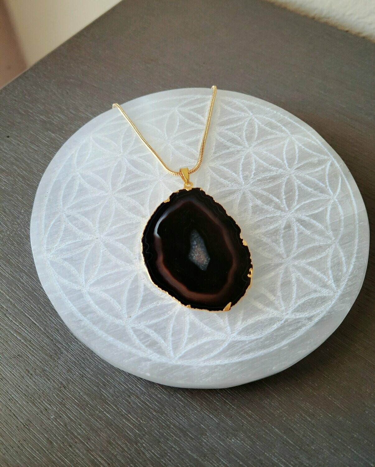 Black Agate Pendant