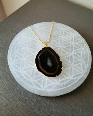 Black Agate Pendant Black Agate Pendant