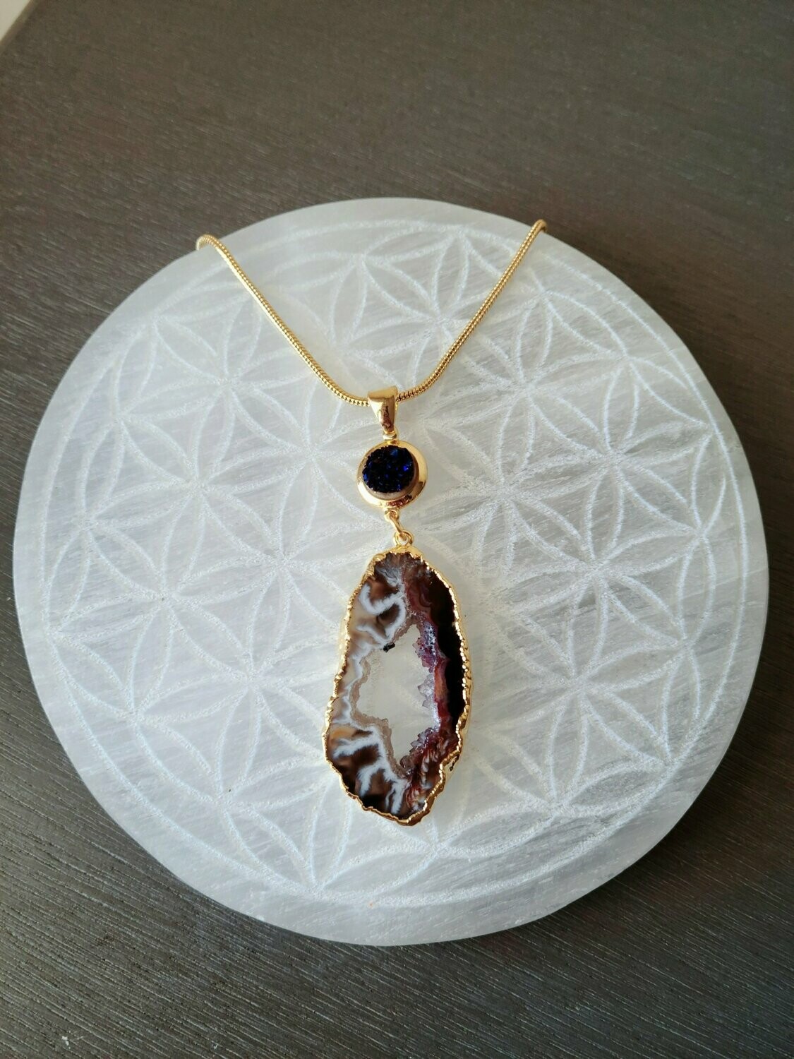 Agate Geode Pendant