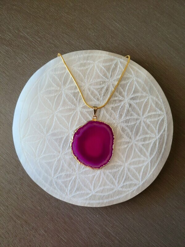 Pink Agate Pendant