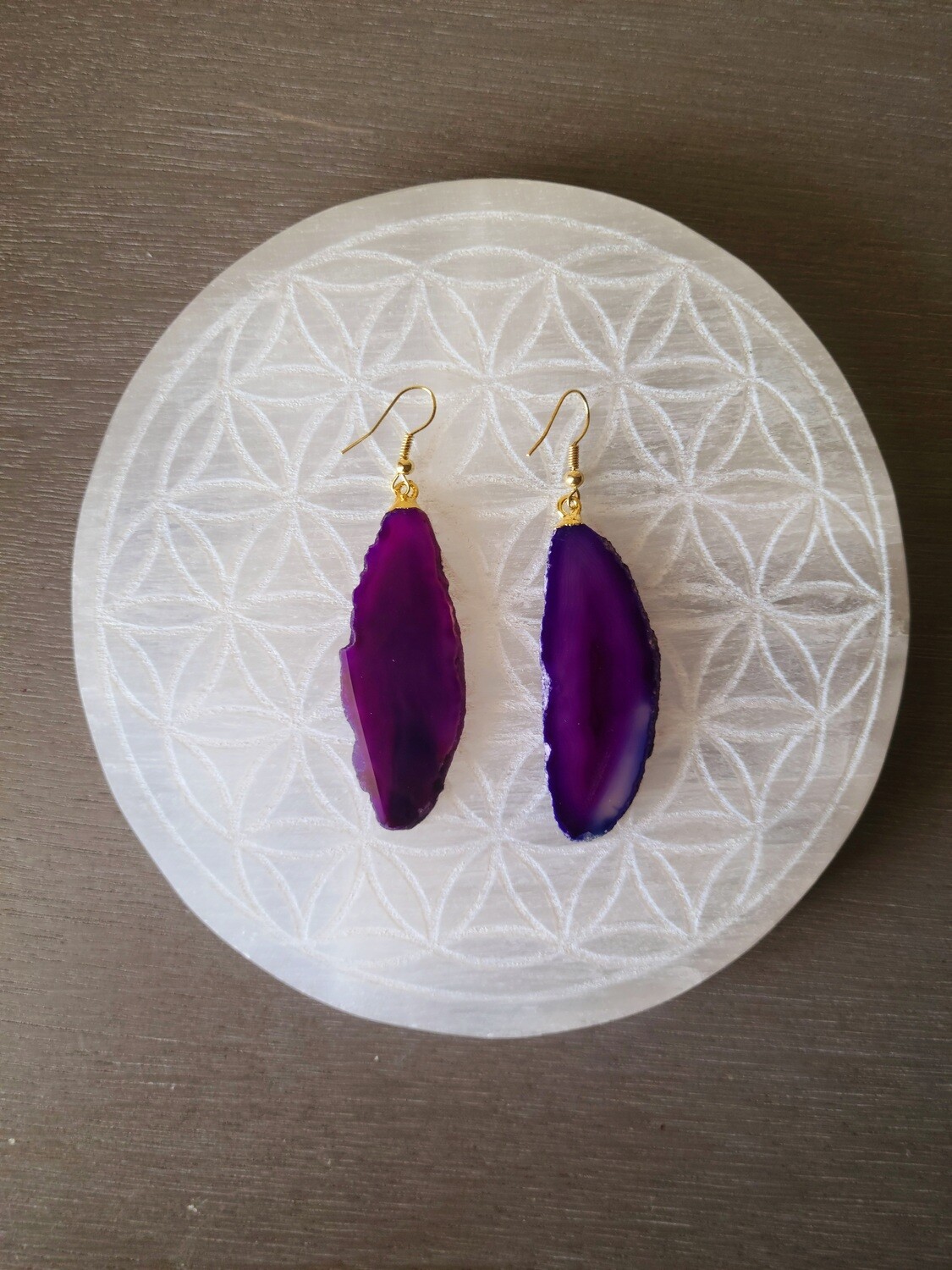 Purple Agate earrings