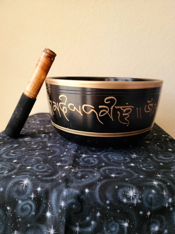 Black/Gold Tibetan Singing bowl