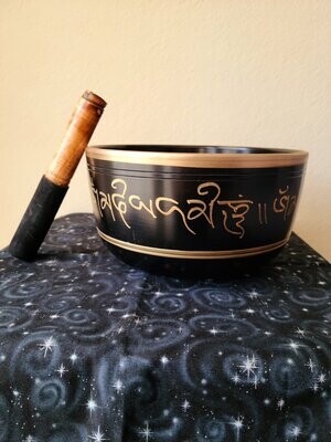 Black/Gold Tibetan Singing bowl
