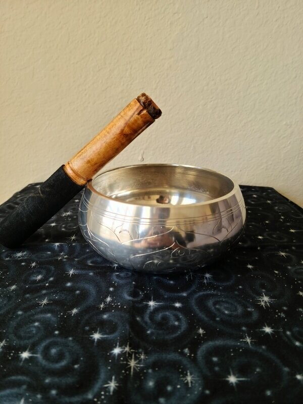Silver Tibetan Singing bowl