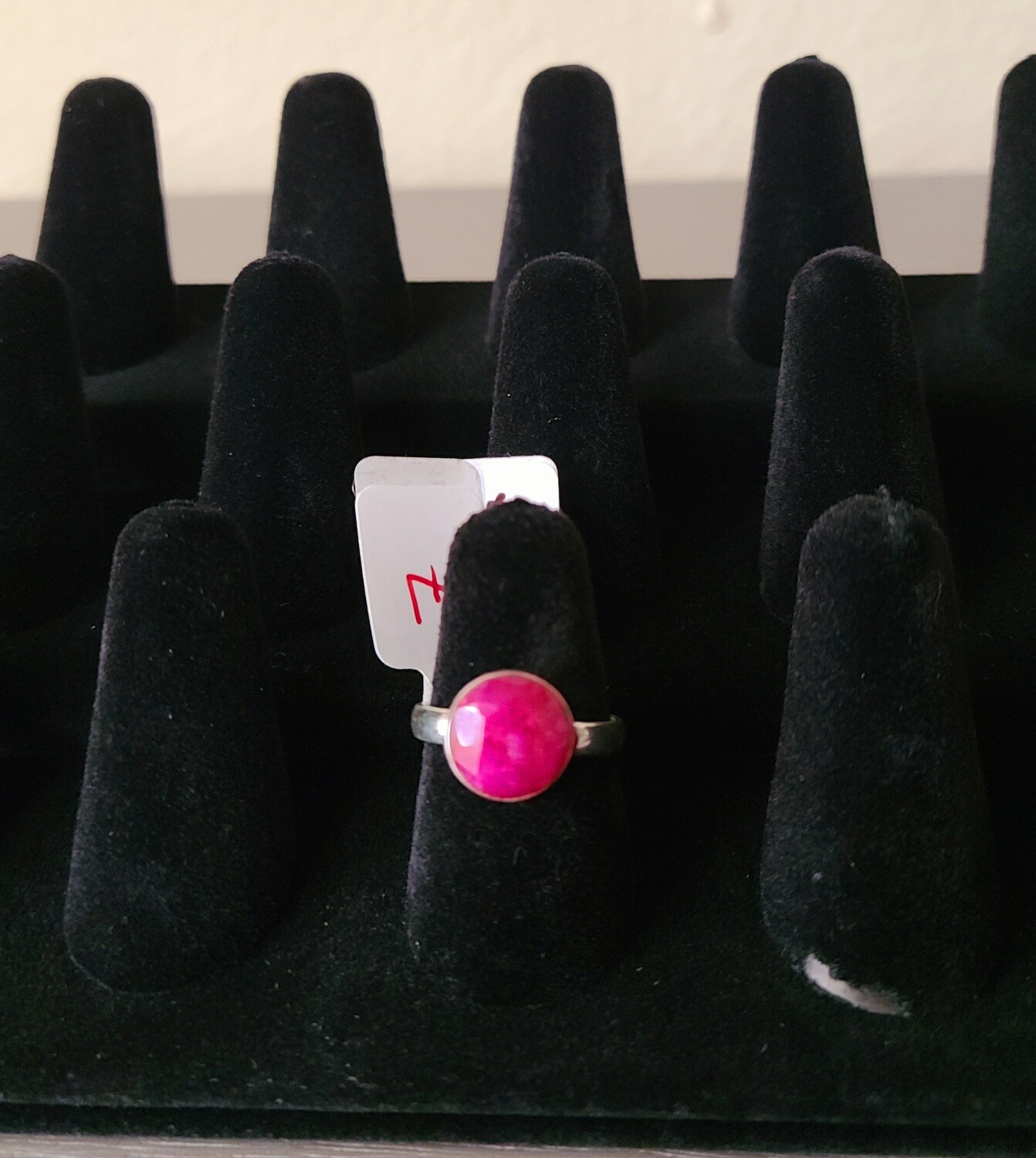 Ruby crystal ring