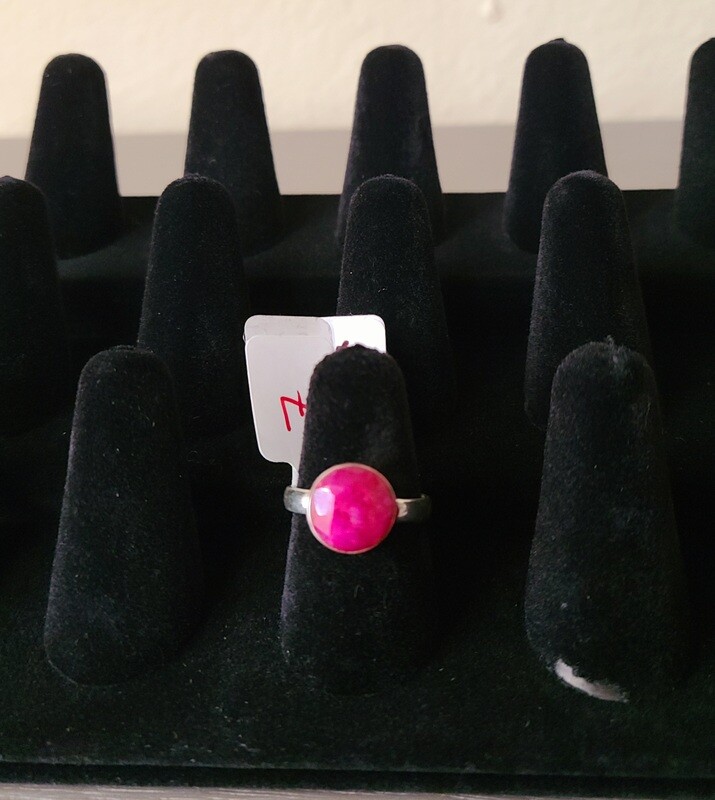 Ruby crystal ring