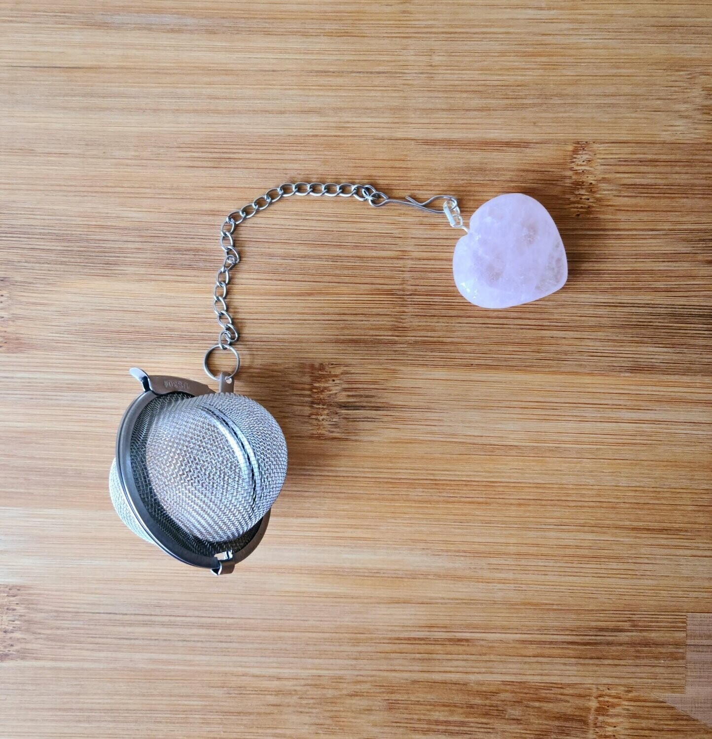 Tea Strainer, Tea Strainer: Rose Quartz