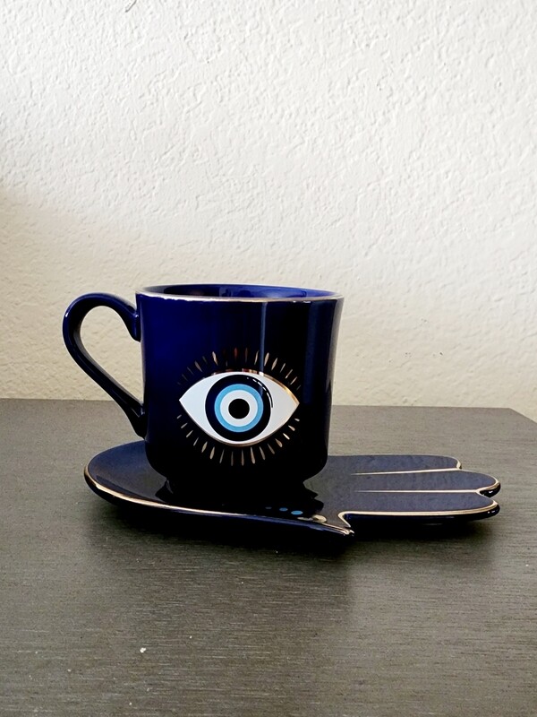 Evil Eye Cup/Saucer