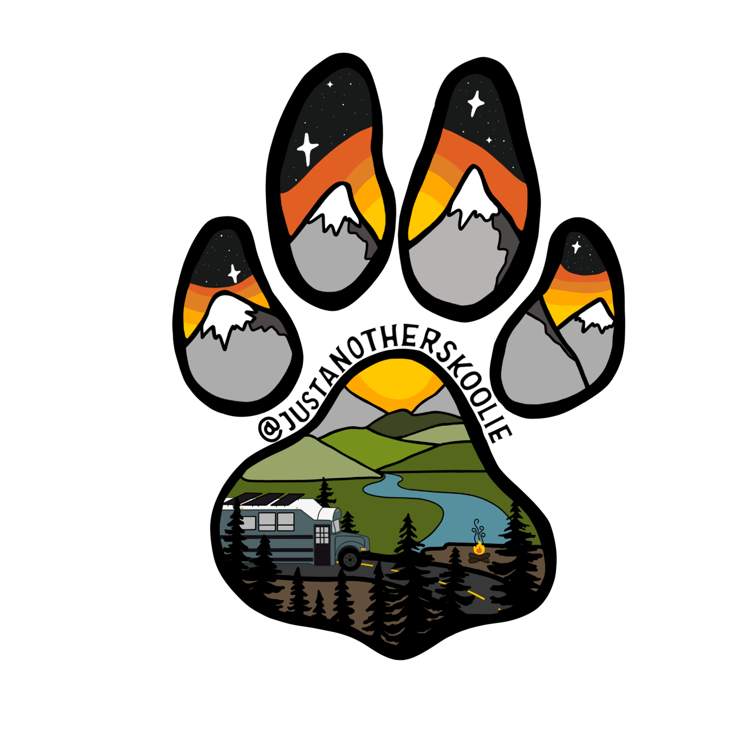 Just Another Skoolie Sticker
