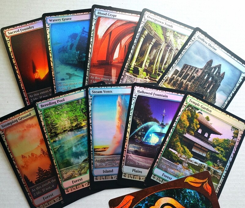 FOIL Shock Lands (Set of 10) - Ancient Ruins Style