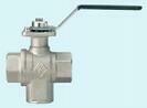 3 Way Ball Valve Brass Bottom Entry