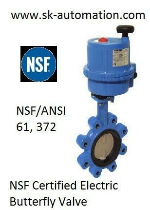 Certified NSF61 Lead Free Electric Butterfly Valve