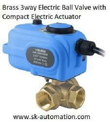 Compact Lead Free 3way Brass Electric Ball Valve