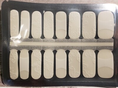 588- White French Scroll- Overlay