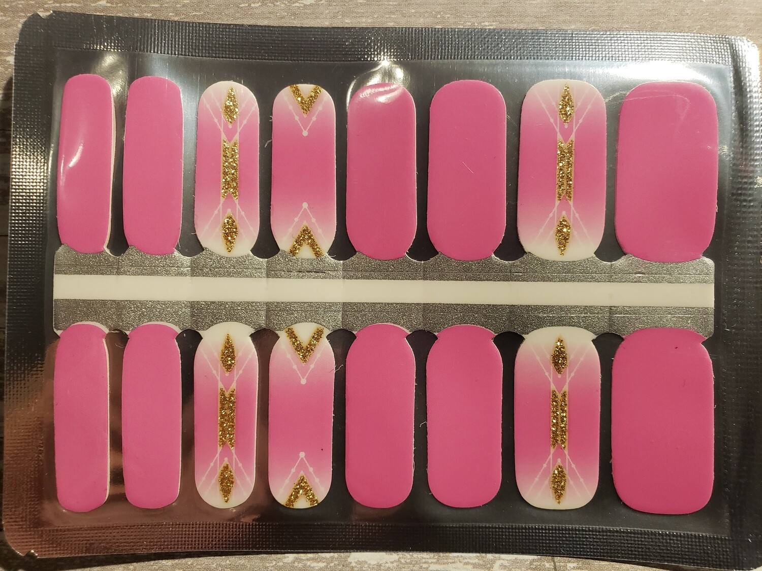 304- Pink Diva with Gold Glitter