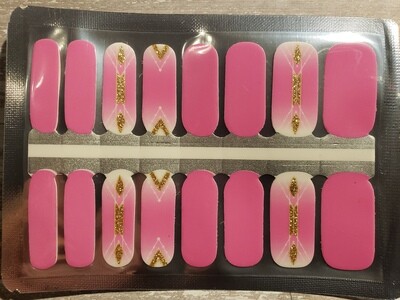 304- Pink Diva with Gold Glitter