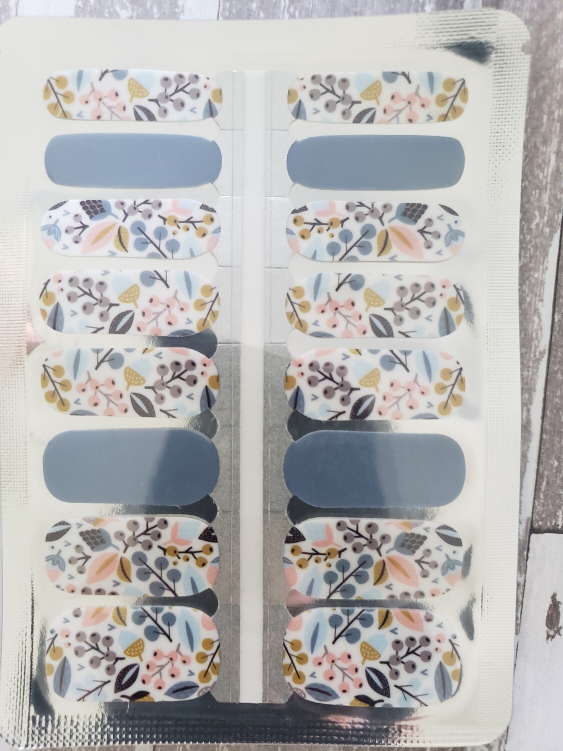 435- Blue Floral Acorn