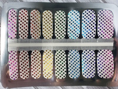 540- Metalic Foil Rainbow Dots- Overlay