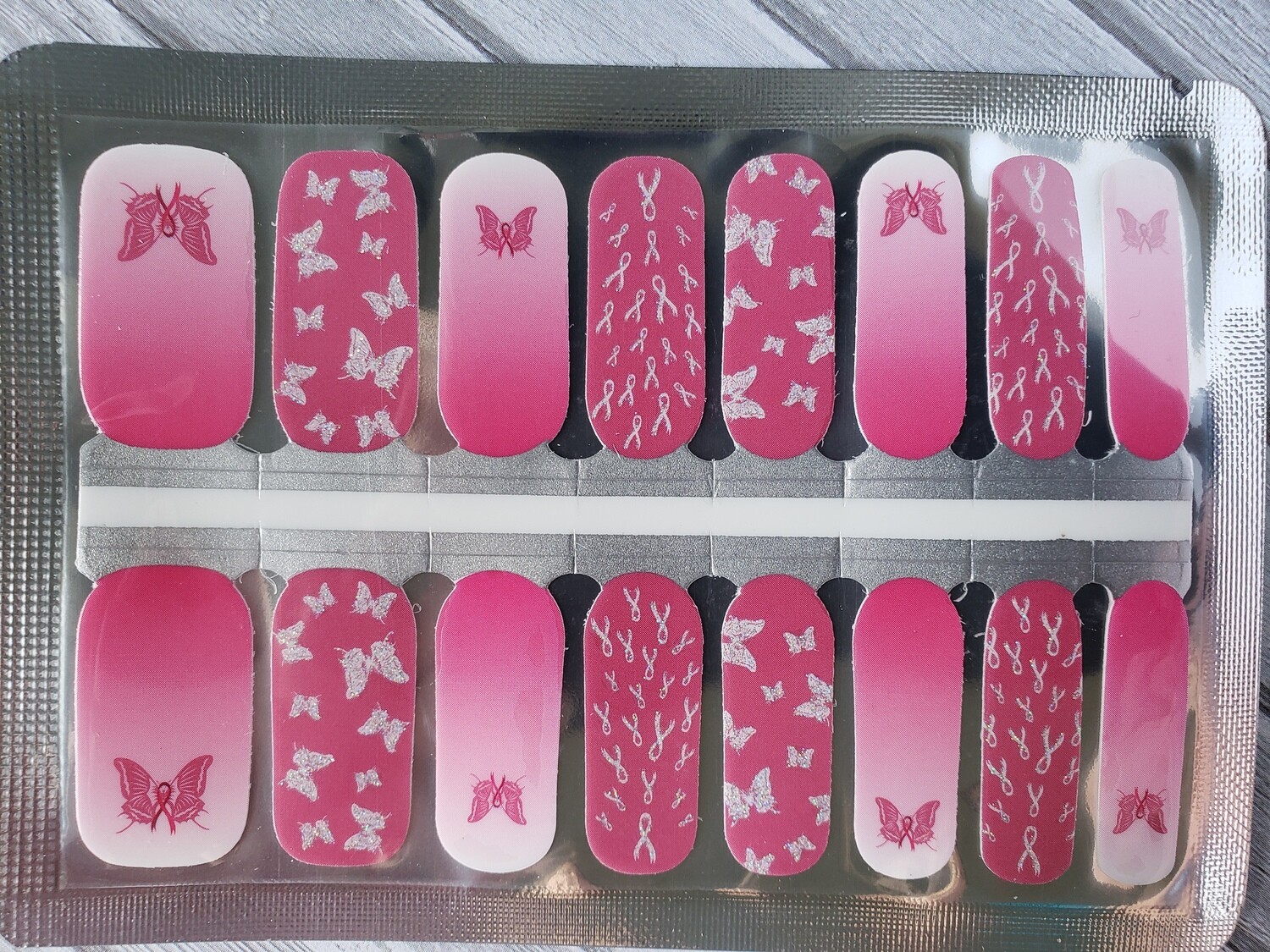 481- Awareness- Butterfly Pink, White