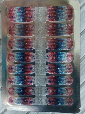 500- American Glitter 
(Red, White and Blue Stars)