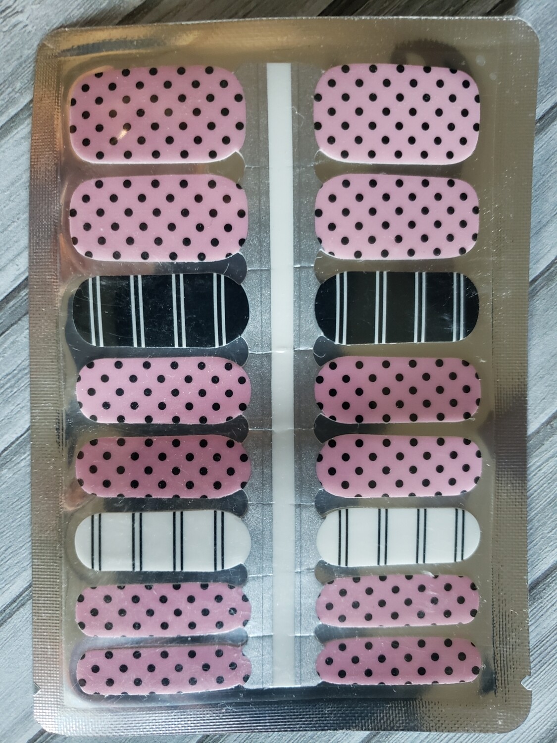 166- Pink, Black, White, Stripes, Polka Dots