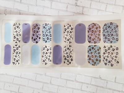 1002- Pink, Blue, Purple and White Animal Print