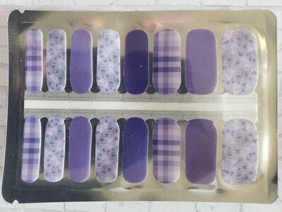 188- Purple Plaid and Floral
