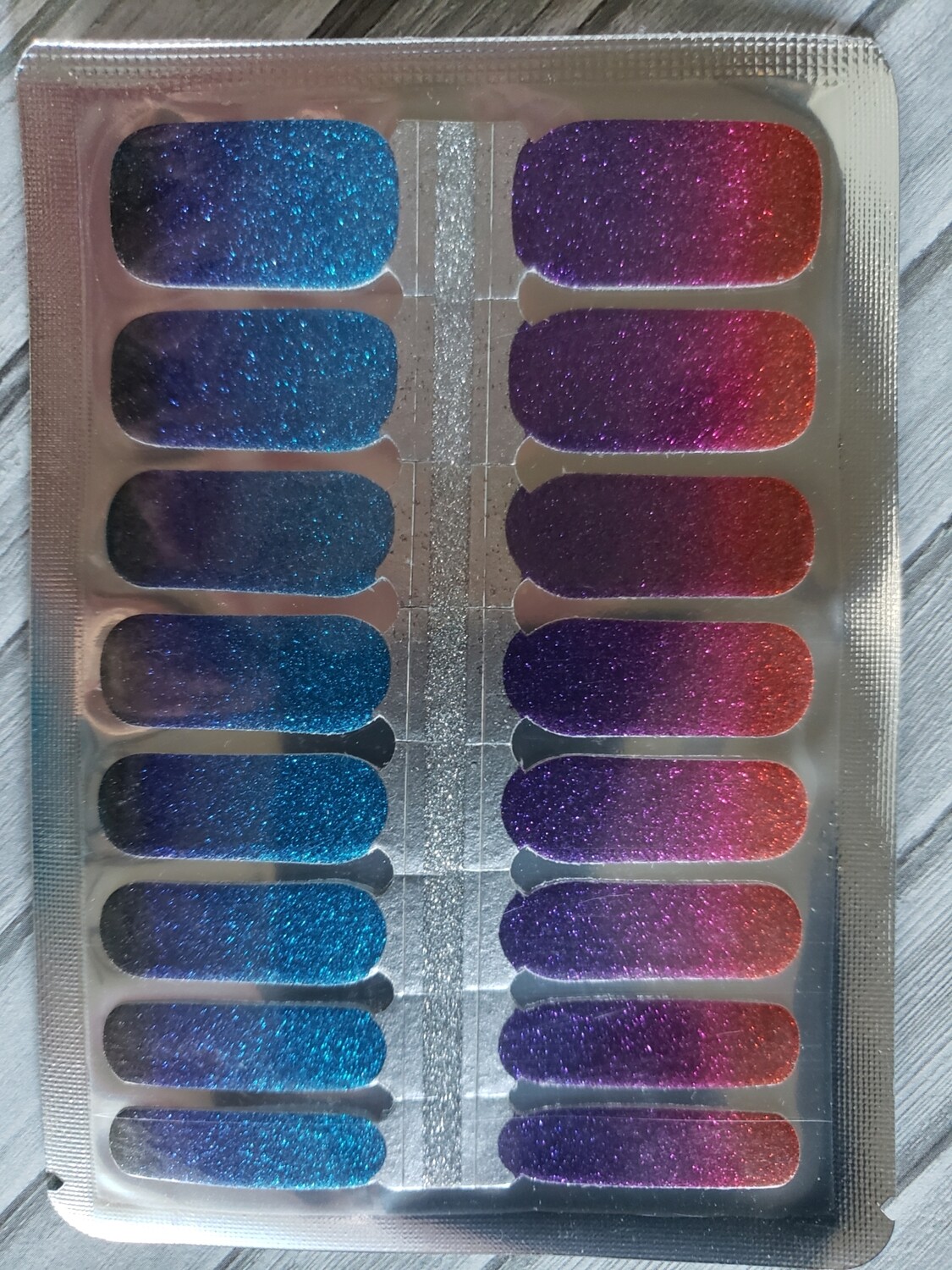 145- Blue, purple, Pink Ombre Glitter