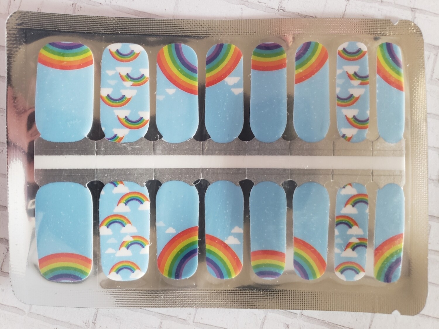 174- Sky Blue, Rainbows, Clouds