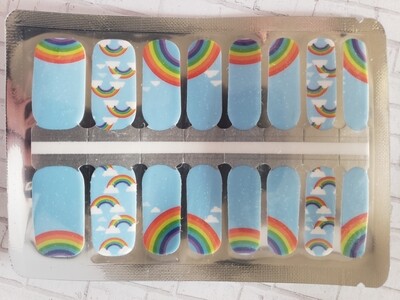 174- Sky Blue, Rainbows, Clouds