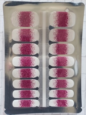 509- Magenta Glitter Tips- Valentine