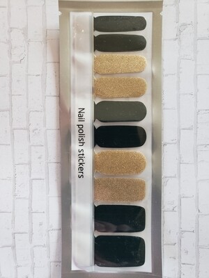 Dark Blue Green &amp; Gold Glitter