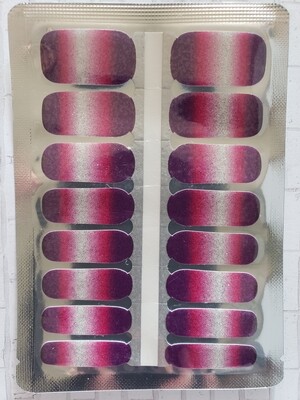 226- Purple, Pink, Silver Ombré-Glitter