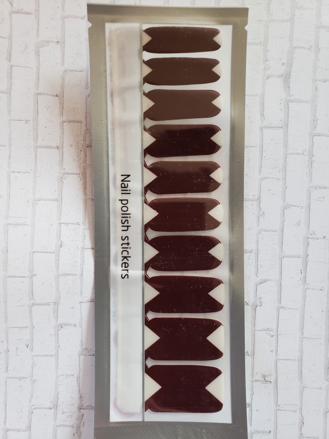 267-Dark Burgundy clear cutouts (20 strip)