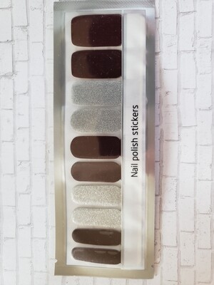 280- Dark Burgundy with Silver Glitter (20 strip)